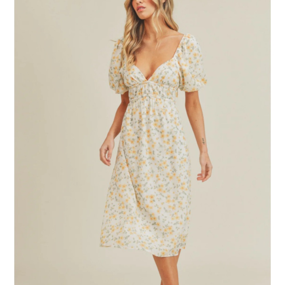 Lush Size Medium Floral MIDI dress